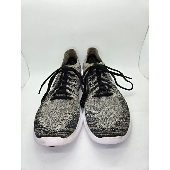 Nike Free RN Flyknit Shoes Men\'s 8 Black White Oreo Running Athletic Sneakers